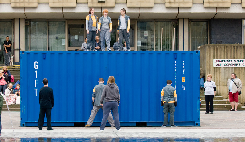 Picture of cast next and on the container