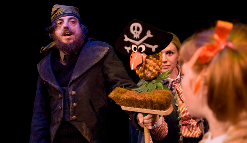 Picture of Treasure Island cast with a pineapple